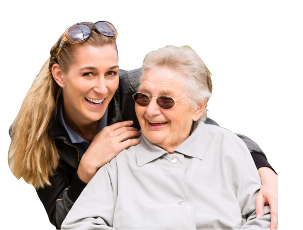 caregiver and senior woman